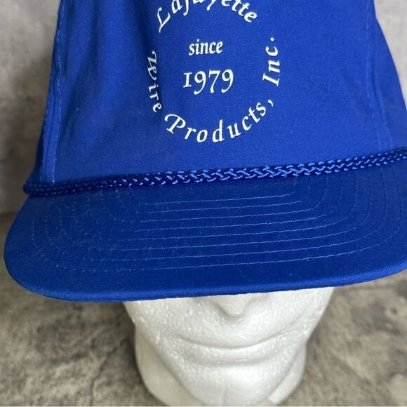 VTG Lafayette Wire Production Inc Blue Adjustable Strapback Hat OS - Picture 2 of 12